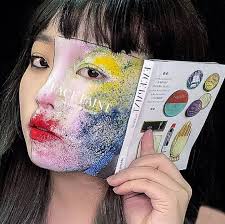 When Face Paint (the book) becomes actual Face Paint. Love this artistry by  @and.noice.things 🧡💚❤️💛💜💙 #facepaintbook #facepaint #makeupuphistory