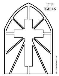 Printable Stained Glass Cross Coloring Page Cross Coloring Page Stain Glass Cross Stained Glass Patterns