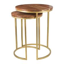 Buy A By Amara Wooden Nesting Side Tables Square Set Of 2 Amara Side Table Round Side Table Nesting Coffee Tables