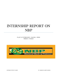 It's a fee deposit slip according to which he started thee the person know never. Internship Report Nbp