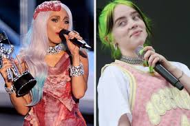Dress made of raw beef worn by lady gaga. Billie Eilish Said Yikes To Lady Gaga S Meat Dress And Now Fans Are Trying To Cancel Her