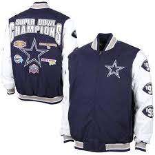 Mens Dallas Cowboys Navy Blue Commemorative Canvas Jacket Cowboy Jacket Cowboys Dallas Cowboys