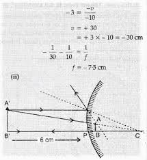 I A Concave Mirror Produces Three Times Enlarged Image Of An Object Placed At 10 Cm In Front Of It Calculate The Focal Leng Concave Mirrors Concave Enlarged