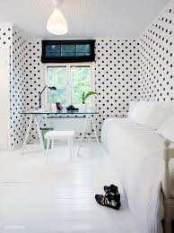 Another Cute Idea Polka Dots Wallpaper Fond D Ecran A Pois Decoration Maison Interieur Blanc