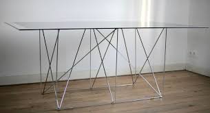 Steel portal and sliding door. Steel And Glass Dining Table By Max Sauze For Max Sauze Studio 1970s For Sale At Pamono