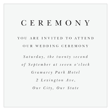 Minted wedding reception cards are an important component in a full wedding invitation suite. Classic Simplicity Ceremony Cards By Basic Invite