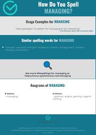 Correct Spelling For Managing Infographic Spellchecker Net