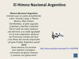 Historia del himno nacional deargentina el símbolo musical. Himno En Letra Himno De Argentina Letra Oid Mortales Cute766