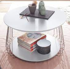 Preise vergleichen und bequem online bestellen! Couchtisch Vilnius Matt Weiss Lackiert 70 Cm O