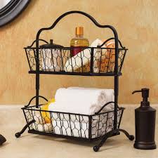 Two Tier Chicken Wire Basket Stand Bathroom Kitchen Dorm Organizer Makersmark Chicken Wire Basket Bathroom Baskets Wire Baskets