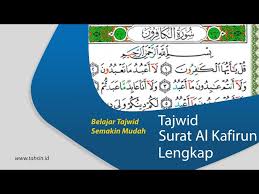 Huruf mad ini ada lima, yaitu Tajwid Surat Al Kafirun