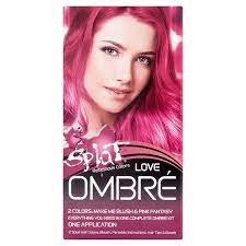 Best for virgin hair and medium to dark brown hair, splat double lift permanent hair color lifts your natural color up to four levels and deposits your new shade at the same time. Splat Complete Kit Ombre Love Semi Permanent Pink Red Hair Dye With Bleach Walmart Com In 2021 Ombre Hair Color Ombre Hair Hair Color Cream