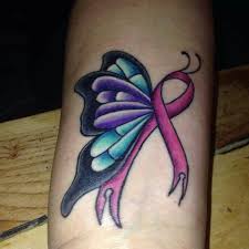 Thyroid cancer ribbon by angry elephant tattoos and piercings. Wow Beautiful And Talk About Getting Something With Meaning Cancer Ribbon Tattoos Cancer Tattoos Ribbon Tattoos