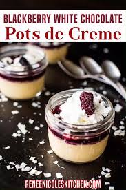 Blackberry White Chocolate Pots De Creme Video Recipe Video In 2020 Desserts Pot De Creme Chocolate Custard