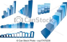 3d Bar Chart Finance Elemtns