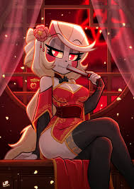 hazbin hotel, lunar new year, twitter, lezaki-thefatlizard, 1girls - R34  Vault