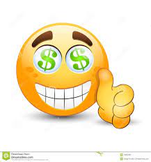 Emoticon With Thumb Up And Dollar Sign In The Eyes Emoticon Funny Emoji Faces Emoji Gifts
