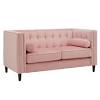 If you have a grey sofa, you can paint the wall behind it in blush pink. 1