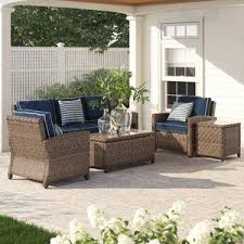 Lawson Patio Sofa With Cushions In 2020 Seating Groups Patio Sofa Rattan Sofa