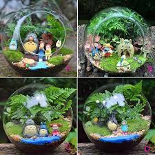 A Set 8 Totoro Terrarium Material Accessories Fairy Garden Etsy Fairy Garden Supplies Fairy Garden Decor Fairy Garden Etsy