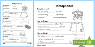 Looking for a worksheet to help your child with homophones? Ks2 Speech And Language Homophones Worksheet Teacher Made