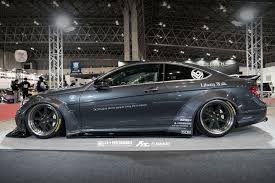 Liberty Walk Mercedes Benz C63 Amg With Fi Exhaust Mercedes Benz C63 Mercedes Benz C63 Amg Mercedes Benz Cars