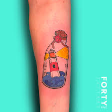 They're delicate, unique, and meaningful without looking totally basic. Tattoo Uploaded By Colt Obst Neo Traditional Lighthouse For Client With Longitude And Latitude Coordinates For Her Home Town Tattoo Design Designed By Me To Use Or Get Tattooed Message