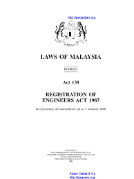 History of registration for professional engineers. Act 138 Registration Of Engineers Act 1967 Sole Proprietorship Board Of Directors