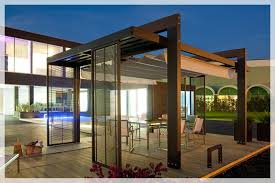 Offering plenty of shade and architectural this clean and modern paul lafrance creation can transform into a canopy when needed or can otherwise remain open to let the sun in. Modern Pergolas Designs Modern Pergola In Dubai Wooden Pergola Inside Wooden Pergolas 20 Awesome Wooden Pergolas For Your Home Dapoffice Com Dapoffice Com