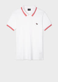 White polo t shirt slim fit. Slim Fit White Zebra Logo Polo Shirt Paul Smith
