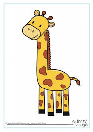 A black silhouette of serie of animals, giraffe. Giraffe Printables