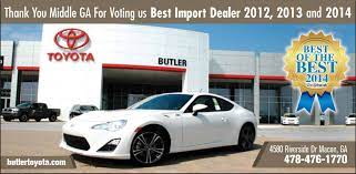 Butler chrysler dodge jeep 188 robert smalls pkwy beaufort, sc 29902 (888) even though there are many dealerships selling used cars in south georgia, butler auto group will help every used car sale through every step of the. Butler Toyota Macon Ga Cars Com