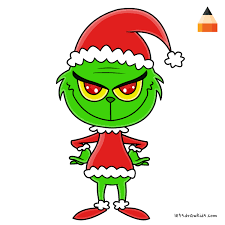 The grinch (also known as dr. How To Draw Grinch Chibi Grinch Grinch Drawing Christmas Svg Cute Poster
