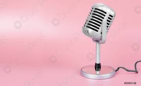 Free icons in the style of windows 10 for the ui design of applications that follow microsoft guidelines. Retro Microphone With Copy Space On Pink Background Stock Photo Crushpixel