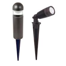 Moonrays Low Voltage Black Outdoor Integrated Led Landscape Spot Light And Bollard Light With Control Box 6 Pack 95549 The Home Depot