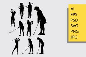 Download Female Golfer Sport Silhouette Graphic By Cove703 Creative Fabrica SVG Cut Files