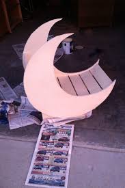 diy newborn prop moon chair project for toddler as well a coat of paint or two and this will be perfect diy photography props photography props baby props