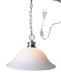 Glass Shade Swag Lamp Brushed Nickel Walmart Com Walmart Com