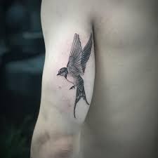 Swallow Bird Tattoo On Hand Meaning A Imagem Pode Conter Uma Ou Mais Pessoas E Close Up Swallow Bird Tattoos Tricep Tattoos Sparrow Tattoo
