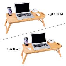 Great savings & free delivery / collection on many items. Nnewvante Large Size Laptop Tray Desk Bamboo Adjustable Table With Usb Fan2 Foldable Breakfast Serving Bed Tray See This Great Produc Lap Desk Desk Bed Tray
