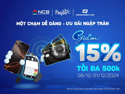 Payoo - Tận hưởng ưu đãi 15% dành riêng cho chủ thẻ NCB tại Hoàng Hà Mobile