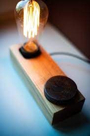 edison dimmer lamp block289 handmade wood lamp wooden etsy in 2021 retro light bulbs wooden desk lamp wood block lamp
