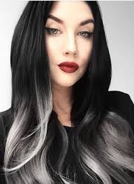 27 Ideas Nails Grey Black Silver Ombre Hair Styles Balayage Hair Hair Streaks