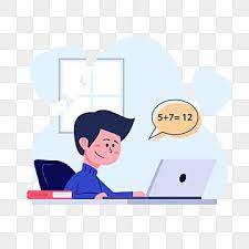 Boys Study In Front Of A Laptop Education Boy Study Png And Vector With Transparent Background For Free Download Kids Notebook Child Communication Learning People