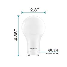 Shop Luxrite Gu24 Led A19 Light Bulb 60w Equivalent 800lm Dimmable 9w Enclosed Fixture Rated Ul Listed E26 Base 6 Pack Overstock 31685404