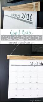 Diy Giant Rustic Wall Calendar With Printable Diy Calendar Wall Family Organization Wall Diy Calendar
