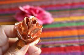 Cut out pattern on paper. How To Make Copper Roses The Crafty Chica
