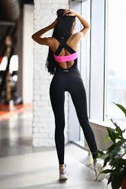 Perfect Pink Fitness Jumpsuit Clothes Women Catsuit Dancer Jumpsuit Active Wear Brazilian Jumpsuit Dancing One Piece Jumpsuit Gym Clothes Trendy Workout Outfits Workout Clothes Trendy Workout
