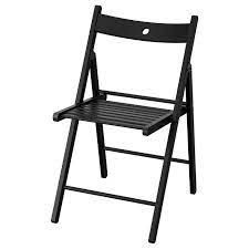 Vintage ikea modern wood and chrome chair. Terje Black Folding Chair Ikea