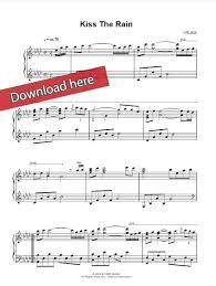Yiruma Kiss The Rain Sheet Music Piano Notes Chords